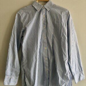 UNIQLO COTTON STRIPED BUTTON UP SHIRT SIZE M